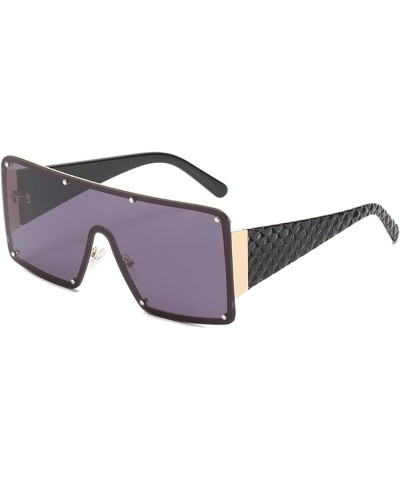Square Large Frame Sunglasses Fashion Men and Women UV400 Sunglasses Sunglasses Womens (Color : 8, Size : One Size) One Size ...