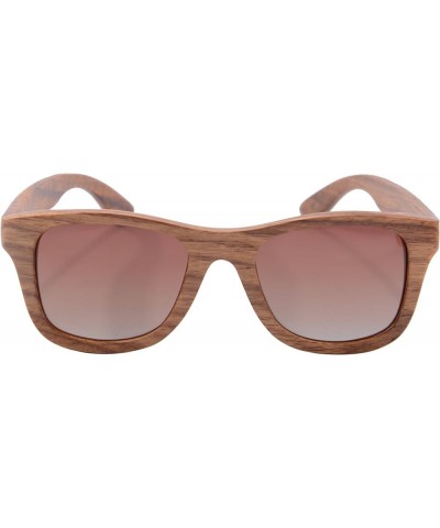 Polarized Bamboo Wood Sunglasses UV400 Protection-TY6016/6026 Pear gradient brown $21.72 Oval