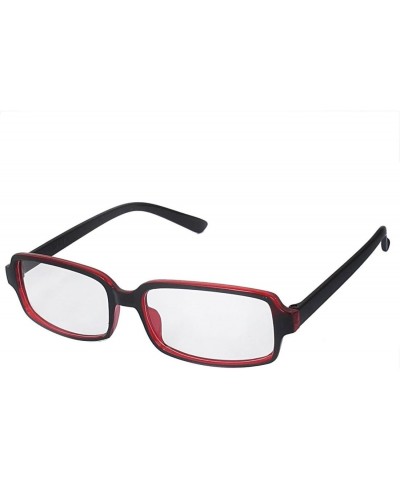 Qtqgoitem Unisex Plastic Grain Full Rim Clear Rectangle Lens Sunglasses Plain (Model: 163 044 2d1 ad8 db1) $9.61 Designer