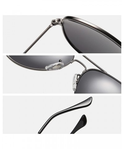 Polarized Sunglasses Pilot Retro Design Metal Frame Shades UV400 Protection for Men Women Silver/Green $10.14 Pilot