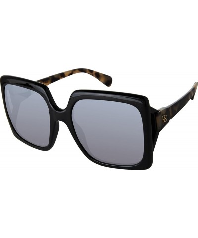 Women's J6191 Oversized Square Sunglasses with Uv400 Protection. Glam Gifts for Her, 59 Mm Black & Oatmeal $21.29 Oversized