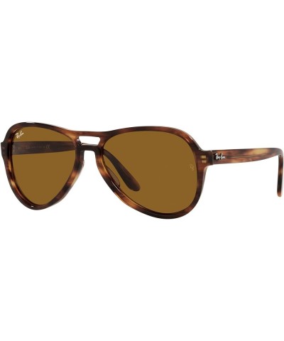 Men's Rb4355 Vagabond Aviator Sunglasses Striped Havana/Brown $42.47 Aviator