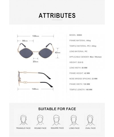 Small Frame Chain Ladies Sunglasses Outdoor Holiday Sunshade Decoration Street Shot Glasses (Color : E, Size : Medium) Medium...