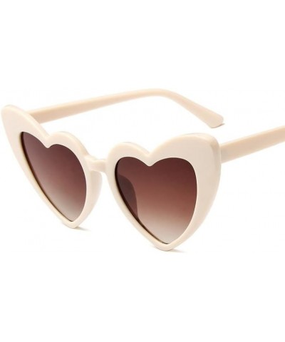 Fashion Heart-Shaped Sunglasses Men and Women Party Beach Photo Decorative Sunglasses Sunglasses Womens (Color : Grey, Size :...