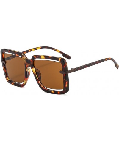 Oversized Square Sunglasses Women Retro Hollow Ocean Lens Eyewear Shades UV400 Men Sun Glasses 8 $21.95 Rectangular