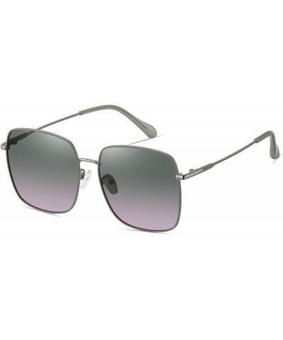 Commuter Women Polarized Metal Large Frame Decorative Sunglasses (Color : B, Size : 1) 1 E $18.63 Designer