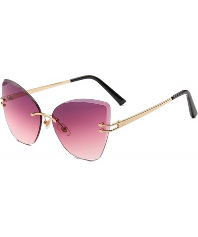 Women Cat Eye Sun Shades Outdoor Vacation Decorative Sunglasses (Color : D, Size : Medium) Medium A $13.52 Designer