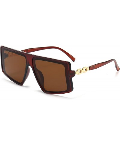 Retro Large Frame Chain Sunglasses Women Outdoor Vacation Decorative Sunglasses (Color : D, Size : 1) 1 F $13.57 Designer