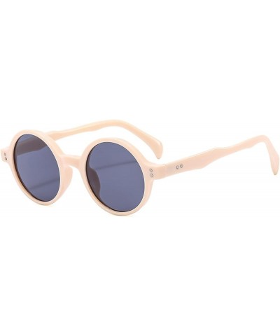 Retro Round Outdoor Vacation Decorative Sunglasses for Men and Women (Color : B, Size : 1) 1 E $17.19 Designer