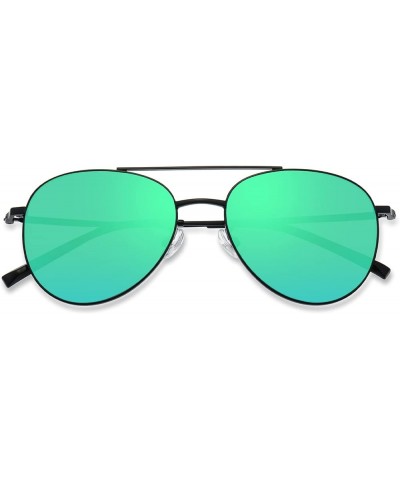 Nearsightedness Myopia Eyeglasses Polarized Green Mirrored Driving Sunglasses **These are Not Reading Glasses**-Black Frame||...