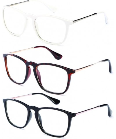 Classic Unisex Keyhole Fashion Clear Lens Eye Glasses & Sunglasses with Flash Lens 3 Pack Black, Tortoise & White $11.96 Wayf...