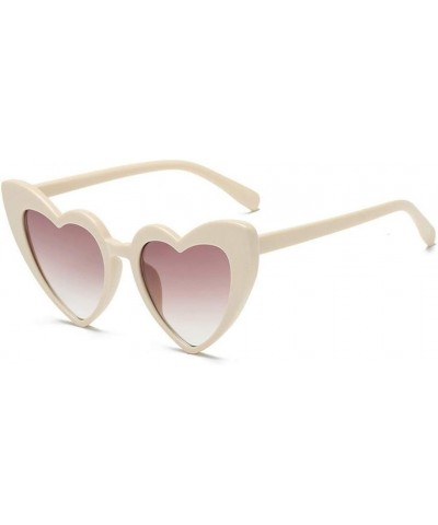 mincl/ Love Heart Shaped For Women Girls Sunglasses UV400 Beige $9.59 Butterfly