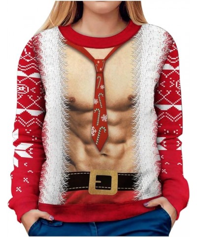 Christmas T-Shirt Women Graphic Sweatshirt Holiday Vacation Soft Long Sleeve Crew Neck Pullover Tops T-Shirts 5349-axnasdjd-r...