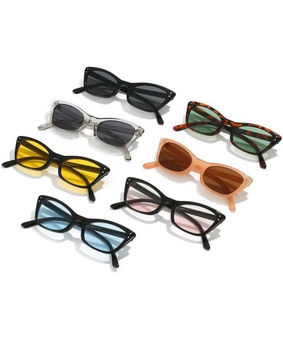 Retro Cat Eye Leopard Print Frame Sunglasses for Women Small Frame Sunglasses Cycling Wind Blocking Glasses UV400 (Color : C4...