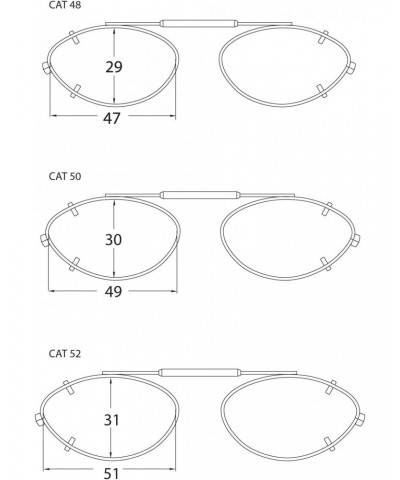 Visionaries Polarized Clip on Sunglasses - Cateye - Gun Frame - 51 x 31 Eye $28.58 Cat Eye