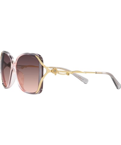 Women's Hc8372bu Universal Fit Square Sunglasses Grey Pink Gradient/Grey Pink Gradient $78.48 Square
