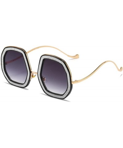 Women's Crystal Sunglasses Punk Oversized Sunglasses Creative UV400 Sunglasses Stage Performance Accessories Glasses (Color :...