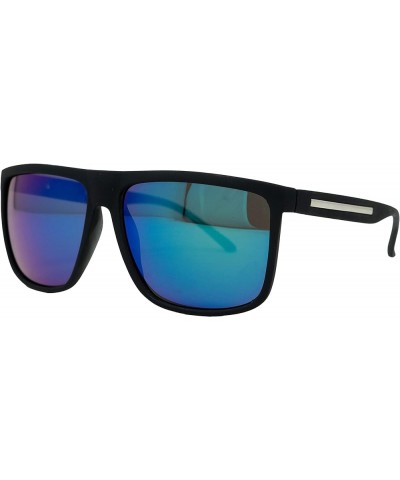 Sunglasses Men Fishing Golf Retro Vintage Square Rectangle Sport Mirrored UV Protection Shades Matte Black Frames/Multicolor ...