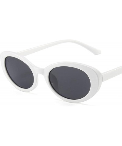 Retro Small Frame Oval Men and Women Sunglasses Vacation Beach Sunglasses (Color : B, Size : 1) 1 H $20.60 Designer