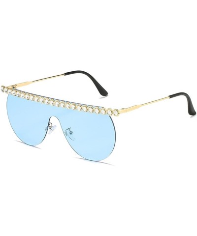 Large Frame Rimless Women Decorative Sunglasses (Color : C, Size : 1) 1 B $14.16 Rimless