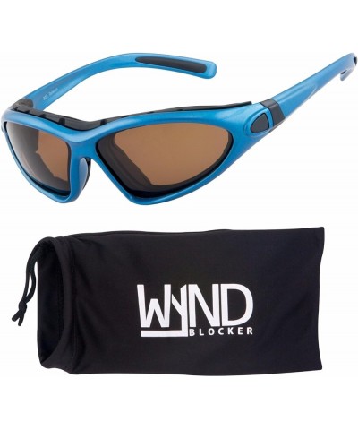 Vert Motorcycle & Boating Sports Wrap Around Polarized Sunglasses Blue Polarized Amber $23.24 Designer