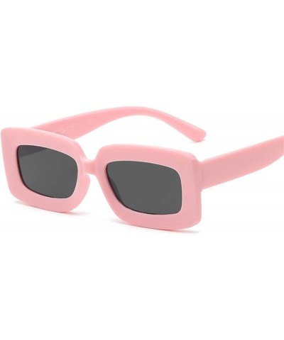 Square Frame Wide Leg Retro Outdoor Vacation Sunglasses for Men and Women (Color : D, Size : 1) 1 F $13.18 Designer