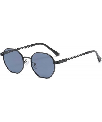 Fashion Metal Chain Mirror Legs Sunglasses Men and Women Outdoor Holiday Decoration Sunglasses (Color : D, Size : 1) 1 F $19....