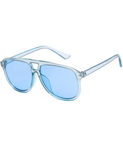 Unisex Sunglasses Fashion Blue Drive Holiday Rectangle Non-Polarized UV400 Blue $7.55 Rectangular