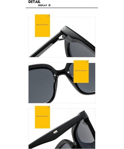 Square Retro Big Frame Street Shot Men and Women Sunglasses Outdoor Vacation (Color : K, Size : 1) 1 E $12.73 Designer
