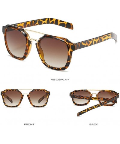 Square Sunglasses Women Fashion Steampunk Mirror Lens Vintage Glasses Men Lady Shades Retro Black Colors UV400 Leopard Brown ...