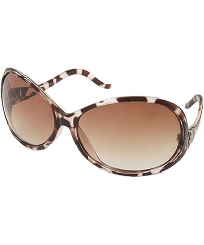 Qtqgoitem Brown Wide Lens Leopard Frame Fashion Sunglasses for Ladies (Model: 112 5b6 a85 b11 CCC) $9.97 Designer