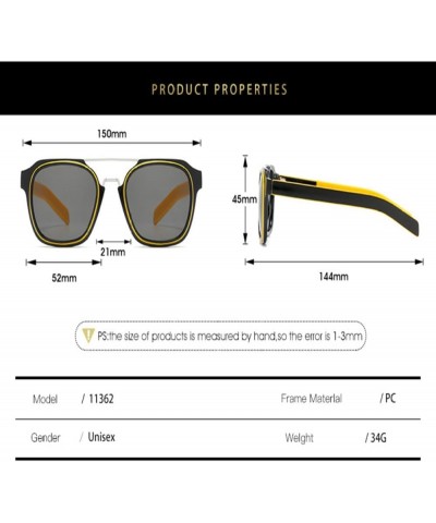 Square Sunglasses Women Fashion Steampunk Mirror Lens Vintage Glasses Men Lady Shades Retro Black Colors UV400 Leopard Brown ...
