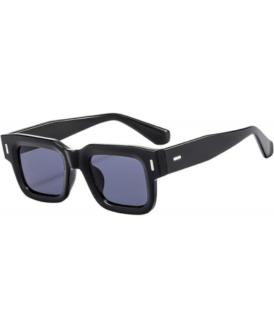 Square Men's And Women's Outdoor Vacation accessories Sunglasses Trendy Commuter UV400 Sunglasses Gift B $15.09 Designer