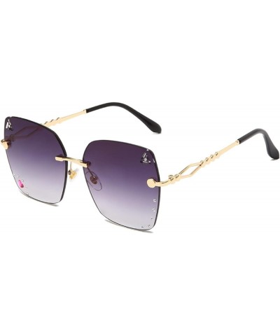 Diamond Encrusted Box Woman Decorative Sunglasses Outdoor Vacation Sun Shades (Color : D, Size : Medium) Medium B $16.15 Desi...
