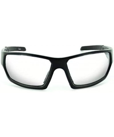 Ergonomic Wrap Wind Sport Sunglasses - Tarmac Matte Black w/Clear $16.45 Sport