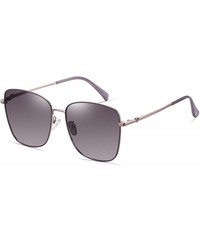 Metal Woman Polarized Large Frame Sunglasses Fashion Outdoor Vacation Driving Sunglasses (Color : B, Size : 1) 1 F $23.98 Des...