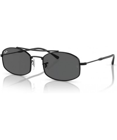 RB3719 Oval Sunglasses for Men for Women + BUNDLE With Designer iWear Complimentary Eyewear Kit Black / Dark Grey $77.28 Oval