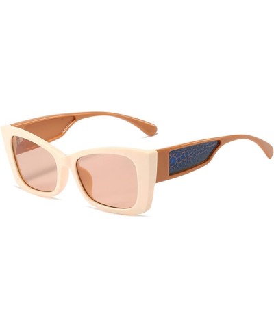 Cat-Eye Fashion Street Shooting Sunglasses for Men and Women (Color : B, Size : Medium) Medium G $20.78 Designer