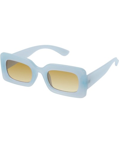 Trendy Rectangle Sunglasses for Women Men Model-Trimble C6-blue $11.59 Rectangular