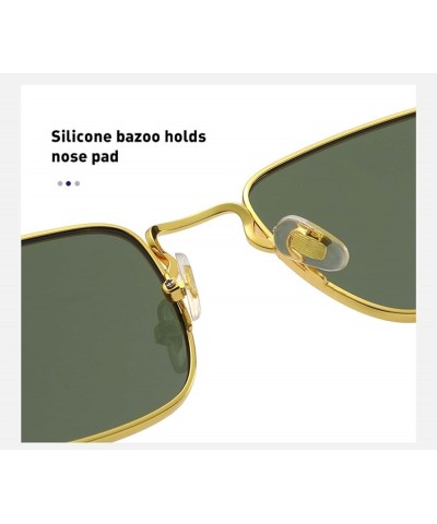 Small Box Retro Men and Women Sunglasses Outdoor Holiday Sunshade Decoration Street Shot Glasses (Color : A, Size : Medium) M...