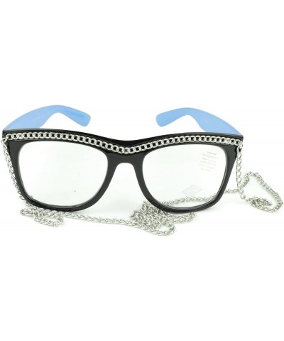 Women's Hot Celebrity Style Chain Fashion Sunglasses Blue Arms $6.12 Oval
