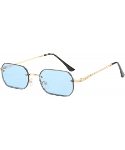 Women's Hip Hop Retro Small Frame Sunglasses (Color : F, Size : 1) 1 C $15.17 Designer