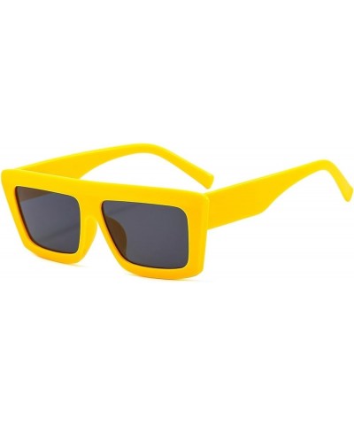 Square Hip Hop Street Shot Men and Women Sunglasses Outdoor Vacation Beach Sunglasses (Color : J, Size : 1) 1 C $13.85 Designer