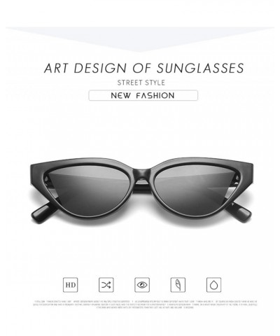 Cat Eye Retro Triangle Sunglasses Fashionable Men and Women Decorative Sunglasses Sunglasses (Color : Khaki, Size : One Size)...
