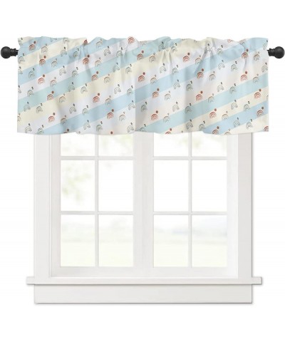 Gradient Window Curtain Valance for Kitchen Windows/Bathroom/Living Room/Bedroom Privacy Decorative Rod Pocket Short Window V...