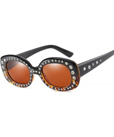 Oval Diamond Fashion Sunglasses for Men and Women Retro Sunglasses Womens (Color : Navy, Size : One Size) One Size Khaki $18....