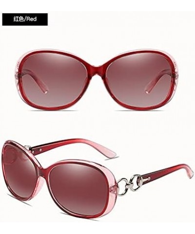 Women's Classic and Trendy Anti-glare Sunglasses Polarized UV400 Protection Elegant Retro Driving Sunglasses Red Beige $15.84...