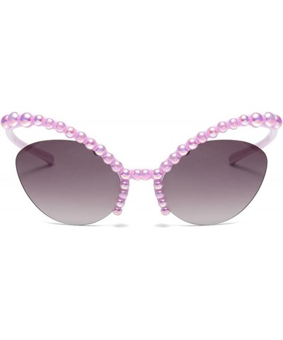 Pearl Cat Eye Sunglasses Womens Fashion bling Diamond Glasses butterfly Sunglasses Female crazy Party Eyewear Purple $10.89 C...