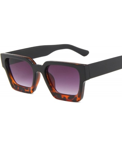 Square Frame Retro Outdoor Holiday Fashion Decorative Sunglasses for Men and Women (Color : H, Size : 1) 1 B $13.73 Designer