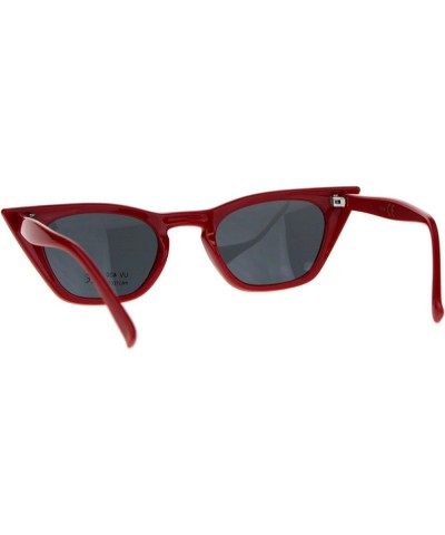 Trapezoid Shape Cateye Sunglasses Womens Vintage Retro Fashion Shades Red $9.87 Rectangular